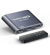 avedio links 4K@120Hz HDMI Switch 3 in 1 Out with Remote, 8K@60Hz HDMI 2.1 Switcher Box, 3 Port H...