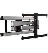 SANUS Premium Full Motion TV Wall Mount for TVs Up to 90" - Stainless Steel Finish with FluidMoti...