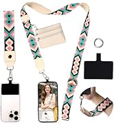 FUVLIFE Phone Lanyard Crossbody Wrist Strap, Adjustable Clip and Go Strap for Phone with Wallet C...