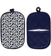 NAVITHOUS Pot Holders Silicone Set of 2, Heat Resistant Hot Pads 500 Degrees, Non-Slip Silicone O...