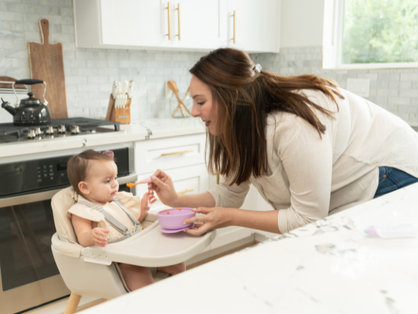 weesprout baby spoons silicone self feeding utensils easy grip short handle spoons for little hands