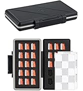 30 Slots Micro SD Card Case with Index Label, Water Resistant & Shockproof Micro SD Card Holder, ...
