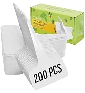 Plant Labels Yuanling 200 Pcs Plastic Waterproof T-Type Plant Tag Seedling Signs Nursery Garden L...