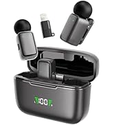 HITOZON Mini Wireless Lavalier Microphone for iPhone/Android/Tablet/PC with Lightning/USB-C Plug,...