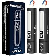 Rechargeable Magnetic Small Flashlights High Lumens - Super Bright Powerful LED Tactical USB C Fl...