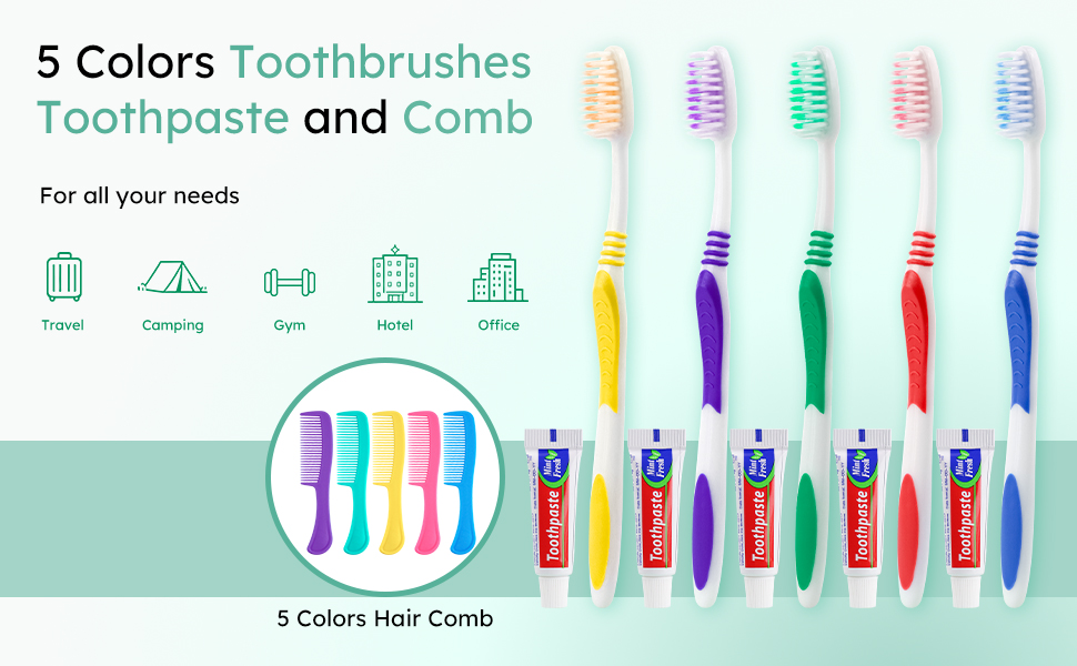 Disposable Toothbrushes with Toothpaste and Comb in Bulk