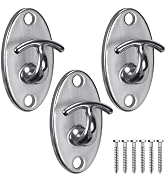 SELEWARE Stainless Steel Resistance Band Wall Anchors Space Saving Home Gym Workout Anchors High ...