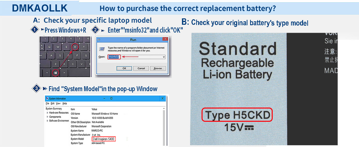 dell h5ckd 53wh battery
