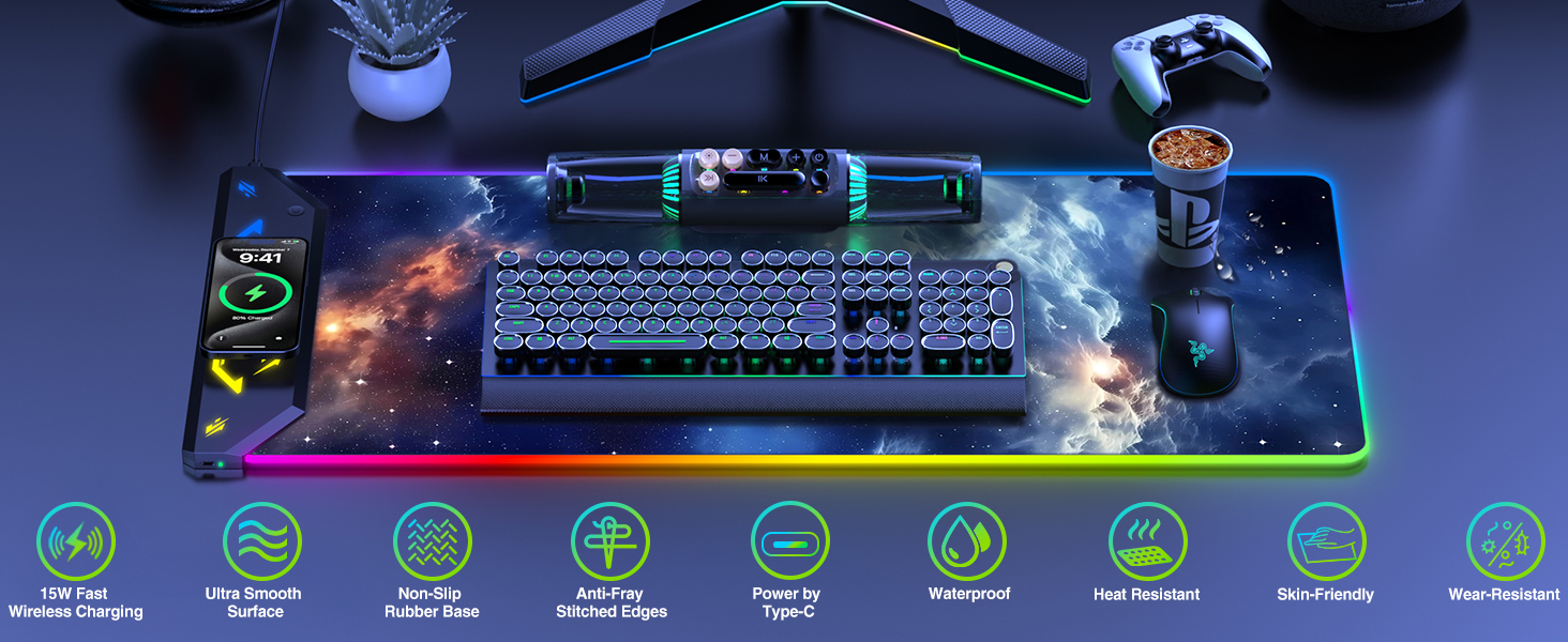 rgb mouse pad desk mat