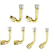 6 PCS 45 Degree 90 Degree 135 Degree Metal Valve Stem Extenders, Dually Universal Valve Stem Exte...
