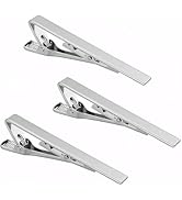 Roctee Tie Clips for Men, 3 Pack Men's Tie Clips Necktie Tie Bars Tie Pins for Men Accessories