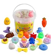 KINGYAO Easter Mochi Squishies, 24 pcs Easter Basket Stuffers Easter Egg Fillers for Toddler Kids...