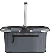 Picnic Basket, SIYUAN Shopping Basket with Handle 22L Collapsible Grocery Basket Portable Folding...