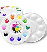 Hulameda 28 Pcs Paint Tray Palettes Plastic for Kids to Put Cupcake and Art Painting