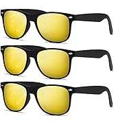 DEMIKOS Sunglasses Men Polarized Sunglasses for Mens Womens Retro Mirror Lens for Driving Fishing...