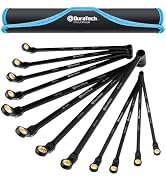 DURATECH 12-Piece Anti-Slip Extra Long Ratcheting Wrench Set, CR-V Steel | Flex Head Ratcheting &...
