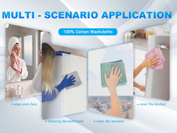 100% Cotton Wash Cloths