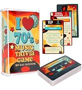AQUARIUS I Love 70’s Music Trivia Card Game – Retro 1970s Music Quiz Game, Disco Rock Pop Trivia ...
