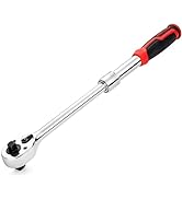 MAXPOWER Extendable Ratchet Wrench, 1/2" & 3/8" Dual Drive Ratchet Handle, Quick Release 72-Tooth...