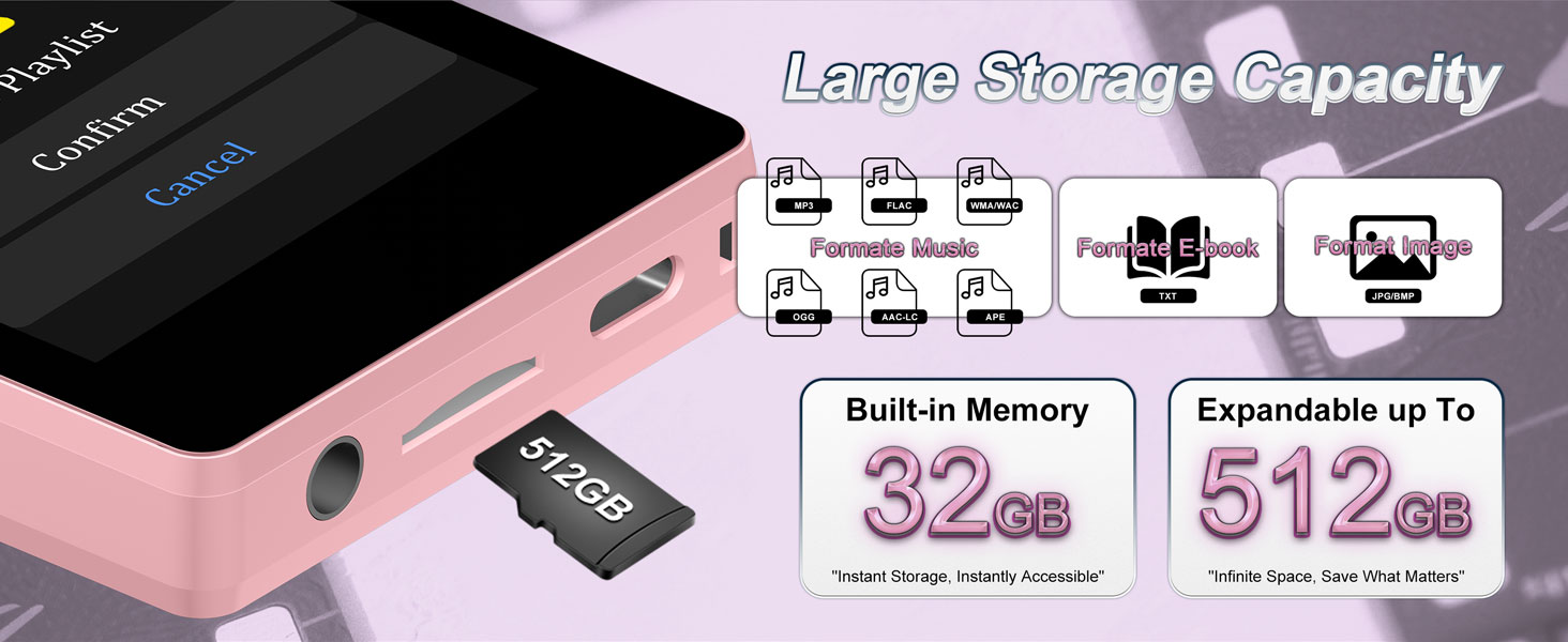 mp3 player with speaker, usb mp3 player, mp3 player no wifi, offline music player