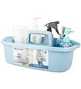 JiatuA Large Plastic Storage Basket Portable Shower Caddy Tote Organizer Basket with Handle for B...