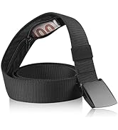 Money Belt- Travel Security Money Belt with Secret Compartment, Anti-Theft Nylon Hidden Money Pou...