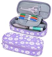 RHCPFOVR Kids Pencil Case for Girls-Soft Zipper Large Capacity Pencil Pouch for Girls Pencil Case...