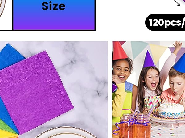 Rainbow Cocktail Napkin