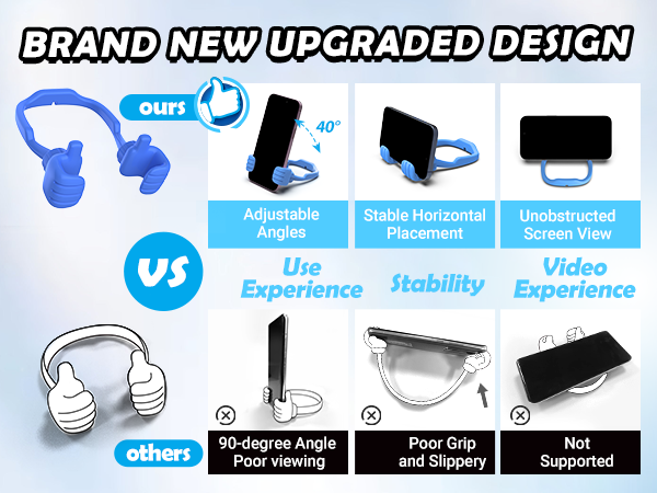 Stocking Stuffers for Teen Men Women Adults Gifts: Thumbs Up Phone Stand Holder Novelty Funny