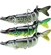 TRUSCEND Fishing Lures for Bass Trout Multi Jointed Swimbaits Slow Sinking Bionic Swimming Lures ...