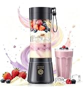 Personal Size Portable Blender Make Smoothies - Mini Blender 12oz Juice Cup | Powerful Blending w...
