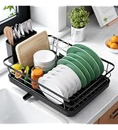 Kitsure Dish Drying Rack for Kitchen Counter, Stainless Steel Sink Organization and Storage Essen...