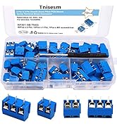Tnisesm/70pcs 2 Pin & 3 Pin 5mm/0.2inch Pitch PCB Mount Screw Terminal Block Connector (Can be Sp...