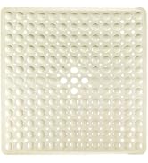 Naoloture Beige Square Shower Bathtub Mat Non Slip 21x21 Inch, Soft Bath Mat for Inside Shower Tu...