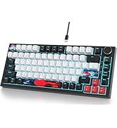 Fogruaden Wired 75% Percent Mechanical Keyboard, Hot Swappable, Red Switch, TKL Mechanical Keyboa...