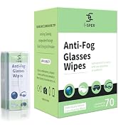 70 Count Anti Fog Lens Wipes for Eyeglasses, Pre-Moistened Individual Wrapped Glasses Wipes Lens ...