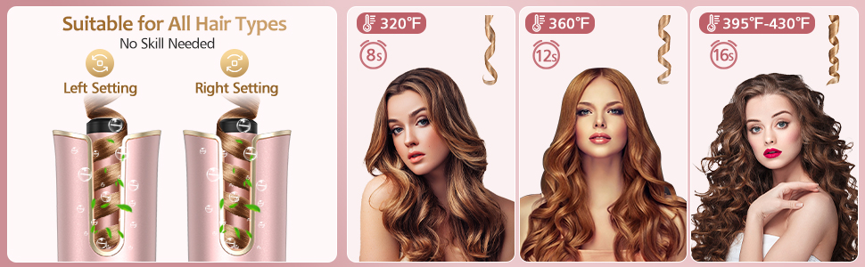 Auto Hair Curler, Automatic Curling Iron Wand