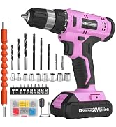 FADAKWALT Cordless Drill Set, 20V Electric Power Drill with Battery And Charger, Torque 30N, 21+1...