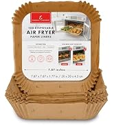 Emeril Lagasse Air Fryer Liners Disposable, Non-Stick Parchment Paper AirFryer Liners for Emeril ...