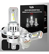 Veth Automotive H4 Replacement Light – 70W 6500K Cool White, 22000 Lumens, 1:1 Plug & Play, Long-...