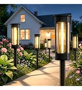 Gahomlumy 2026 Solar Lights Outdoor,6Pack Solar Pathway Lights Auto On/Off Waterproof Garden Land...