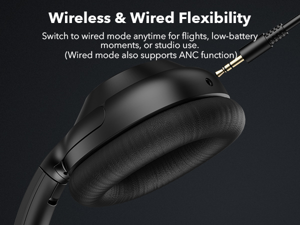 noise cancelling headphones wired