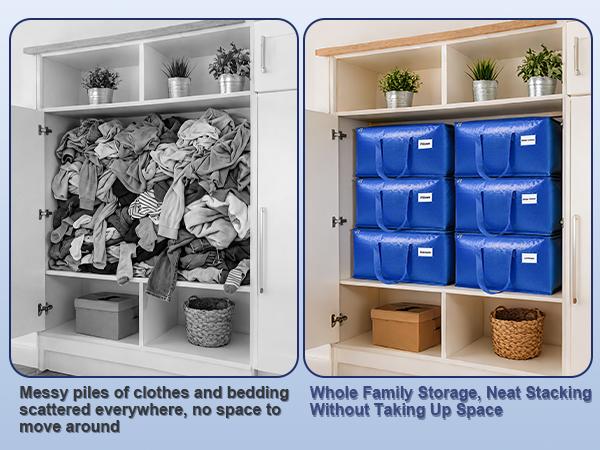Whole Family Storage, Neat Stacking Without Taking Up Space