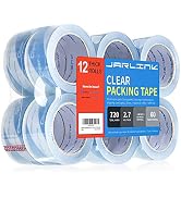 JARLINK Upgraded Version Clearer Packing Tape 12 Rolls, Heavy Duty Packaging Tape for Shipping Pa...