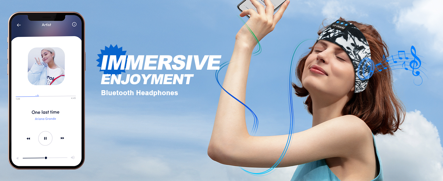 Sleep Mask with Bluetooth Headphones