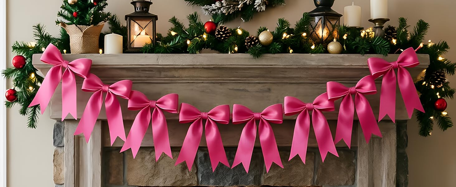 pink bow birthday decorations