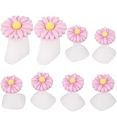 Uonlytech Shims 8Pcs Silicone Toe Separators, Daisy Flower Toe Separators Foot Toe Spacers Separa...