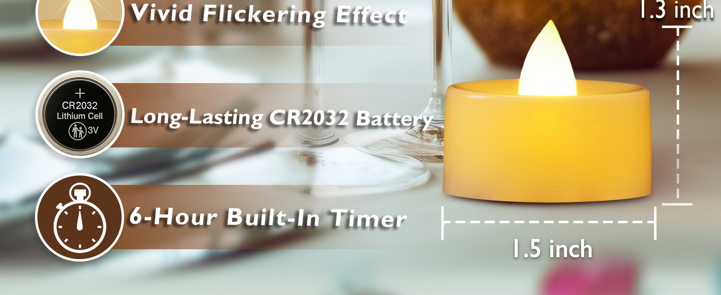 timer tea lights candles battery operated