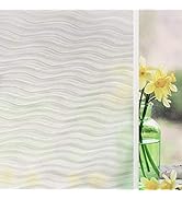 Window Film Non Adhesive Frosted Film Privacy Window Sticker Self Static Cling Vinly Glass Film A...