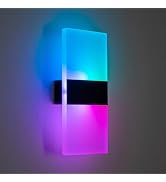 SURPALIG LED Wall Light for Room Decor, 4000mAh Battery Operated Wall Sconce,12 Colors RGB Remote...